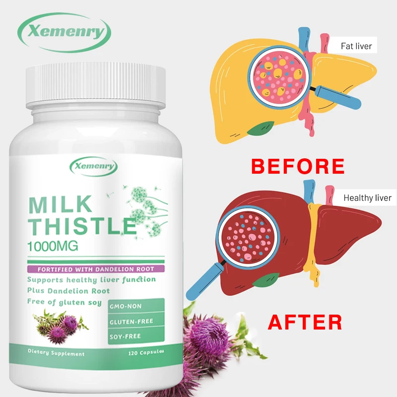 كبسولات شوك الحليب 1000 ملغ -  - مراجعة Milk Thistle Silymarin وسعره