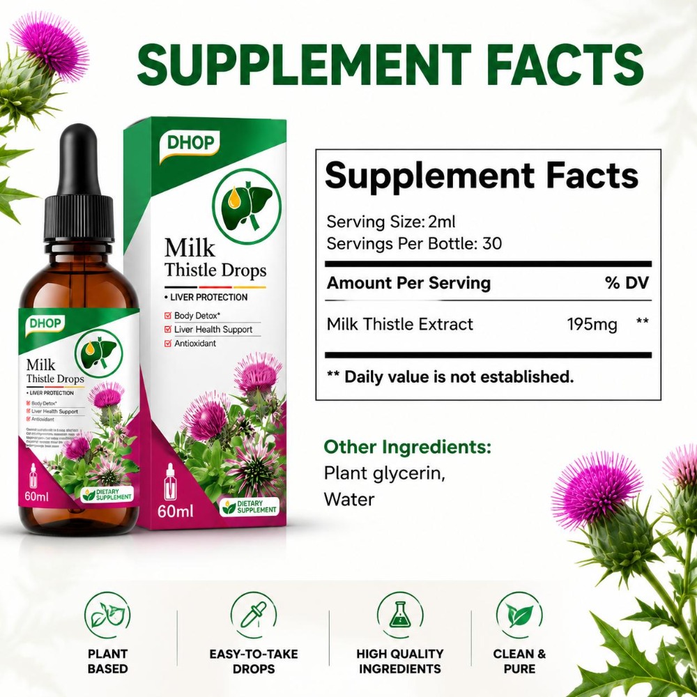 قطرات شوك الحليب DHOP، مستخلص  - مراجعة Milk Thistle Silymarin وسعره