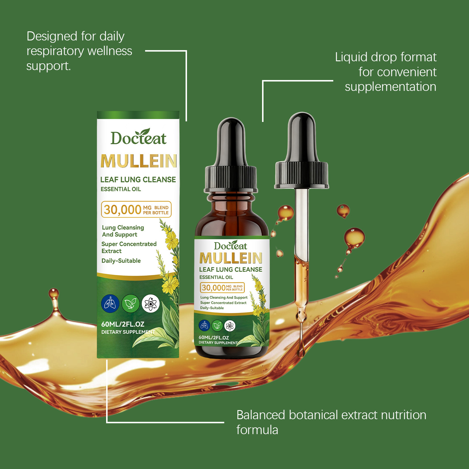 قطرات سائل أوراق نبات المولين  - مراجعة Herbal Wellness Tincture وسعره